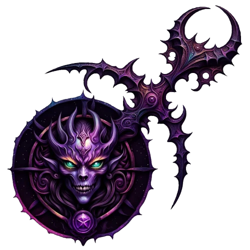 She Who Thirsts website logo purple Emperor's Children Slaanesh symbol 500 pixels