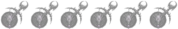 Six purple She Who Thirsts icons, a Slaanesh symbol, all grayed and faded out representing a score of 0 out of 6.