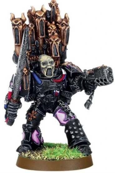 An old 2002 Emperor;s Children miniature with organs on his back, speakers in his mouth, plasma pistol and sword